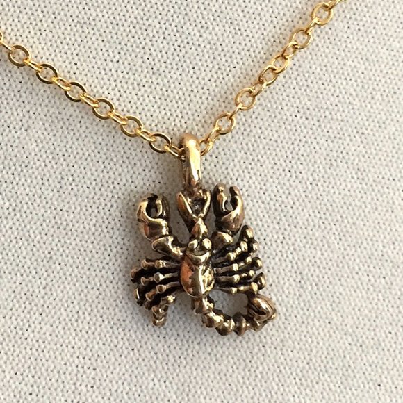 Miniature Scorpion Zodiac Charm Gift Pendant Necklace - Picture 1 of 5